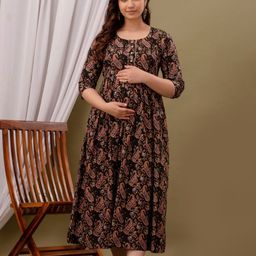 Moda Rapido Women Floral Printed Maternity Anarkali Kurta-45