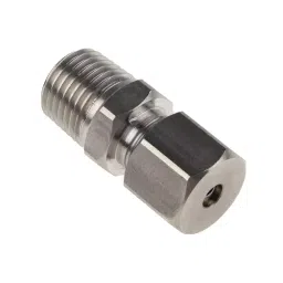 RS PRO In-Line Thermocouple Compression Fitting 1/4 BSPT 4 mm Probe Diameter, 1780965-23