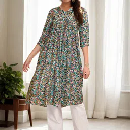 Anouk Women Paisley Printed Pleated Kurta with Palazzos-picture-35