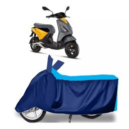 Auto Pearl Two Wheeler Cover for Piaggio Elettrica - Cyan, Blue-35