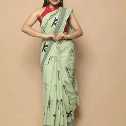 JAIPURI PRINT Pure Cotton Block Print Saree image 2