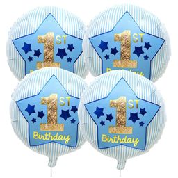 AMFIN Happy Birthday Foil 1st Birthday Decoration item Decoration Balloon Foil Balloon Birthday Theme Birthday Star - Pack of 4-image-32