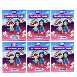 Jumbo A4 Size Colouring Books for Kids Pack of 6 - English-27