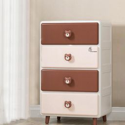 R for Rabbit Bear Buddy Storage Drawer Unit - Brown & White-image-2