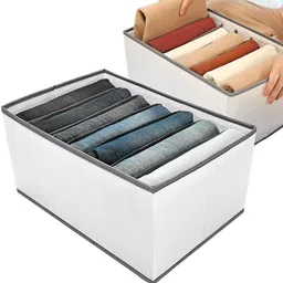 JD FRESH 1-Piece Set of Non-Woven Fabric Clothes Organizers for Wardrobe - White-picture-33