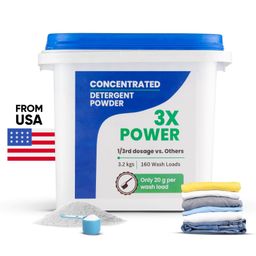 Ethiek Concentrated Detergent Washing Powder, only 20gm for 1 load | Top Load, Front Load & Hand Wash | 3X Power for Tough Stain Removal, 100% Natural & Organic | Baby Safe & Biodegradable - 3.2 kg-image-4