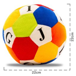 BitFeex Soft Plush Toys Baby Ball with Rattle Sound for Baby Boy Girl Kids Alphabetic Plush Soft Toy Cute Kids Birthday Gift-22 cm Multi Color-26