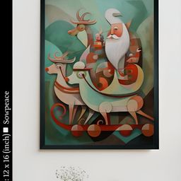 SOWPEACE Green & Red 1 Piece Canvas Other Wall Paintings-picture-10