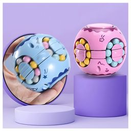 Negocio Rotating Spinner Mini Puzzle Ball Toy I Stress Buster Brainstorming Cube- Pack of 1- Color May Vary image 2