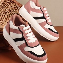 The Roadster Lifestyle Co Women Colorblocked Casual Lace Ups Sneakers-image-25