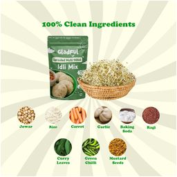Gladful Combo Ragi Instant Idli Mix, Multi-Millet Instant Idli Mix, Instant Coconut Chutney, No Palm Oil, Ideal for All Ages Pack of 3 image 4