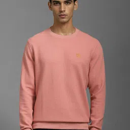 Louis Philippe Men Self Design Cotton Sweatshirt-image-68