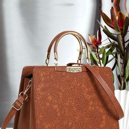 Exotic Self Design PU Structured Handheld Bag image 1