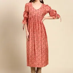 SHOWOFF Coral Printed Kurta-image-9