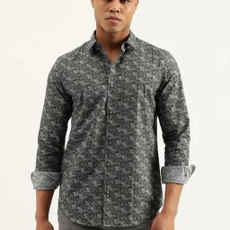 United Colors Of Benetton Grey Slim Fit Printed Shirt-image-59