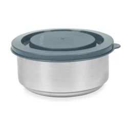 Varmora Grey Stainless Steel Lunch Box with Plastic Lid-16
