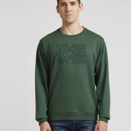 Pepe Jeans Green Cotton Regular Fit Printed Sweatshirt-picture-31