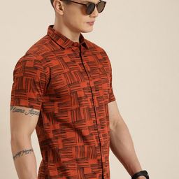 Moda Rapido Men Classic Slim Fit Opaque Printed Casual Shirt-picture-20