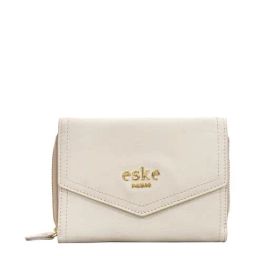 Eske Vin White Solid Tri-Fold Wallet for Women-image-101
