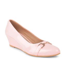 Salario Women's Baby Pink Wedge Pumps-picture-18