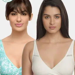 Inner Sense Multicolored Non Wired Non Padded Nursing Bra (Pack Of 2)-image-92