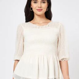 Honey By Pantaloons White Polyester Regular Fit Tops And Tees-image-28
