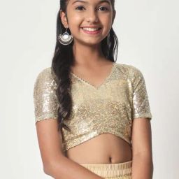 studiorasa Kids Golden Embroidered Top-image-21