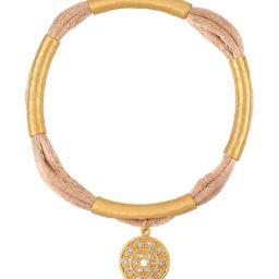 Tribe Amrapali Golden Zircon & Thread Bracelet for Women-image-57