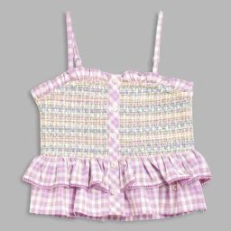 Elle Kids Purple & White Checks Top-image-20