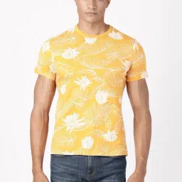 Wrangler Yellow Cotton Regular Fit Printed T-Shirts-picture-14