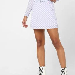 Only Purple Checks Skirt-image-9