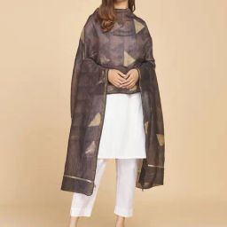 Fabindia Brown Cotton Printed Dupatta-picture-38