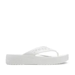 Crocs Women's Baya White Wedge Flip Flops-picture-33