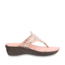 Metro Women's Pink Thong Wedges-image-77
