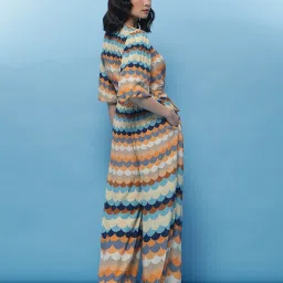 Label Ritu Kumar Multicolor Blended Printed Co-Ord Set image 2
