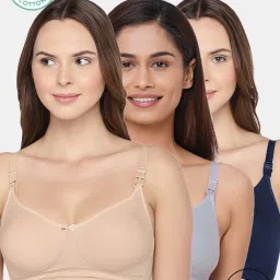 Inner Sense Multicolor Full Coverage Maternity Bra - Pack of 3 image 1