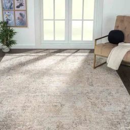 Obsessions Light Brown Abstract Modern Carpet - Large-16