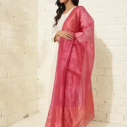 Fabindia Red Woven Pattern Dupatta image 2