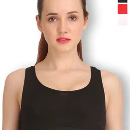 SELFCARE Pack Of 3 Full Coverage Non Padded Activewear Workout Bra - All Day Comfort-picture-22