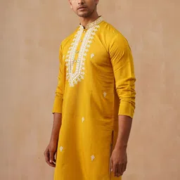 Jompers Men Floral Embroidered Regular Thread Work Kurta with Pyjamas-image-53