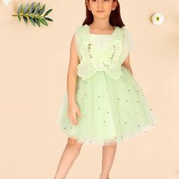 Cutecumber Kids Green Embellished Dress-image-67