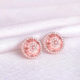 GIVA Anushka Sharma Love is Everywhere 925 Silver Season of Love Rose Gold Stud Earrings-image-80