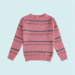 Pantaloons Junior Dusty Pink Striped Full Sleeves Sweater-image-43