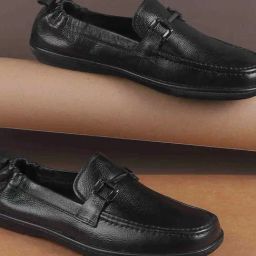 Metro Men's Black Casual Loafers-picture-39