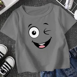 FIONAA TRENDZ Kids Grey Printed T-shirt-picture-6