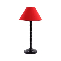 Tucasa NTU-254 B-22 Table Lamp with Metal Base (Red)-2