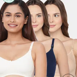 Inner Sense Multicolor Full Coverage Maternity Bra - Pack of 3 image 1