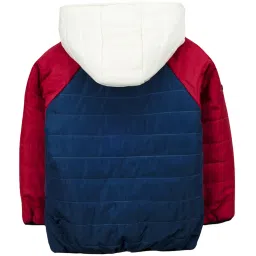 Cherry Crumble By Nitt Hyman Kids Navy & Red Color Block Pattern Reversible Jacket image 4