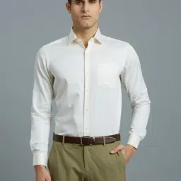 Reid & Taylor White Cotton Regular fit Solid Shirt-picture-39