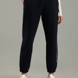 Tommy Hilfiger Navy Cotton Regular Fit Logo Printed Joggers-picture-49